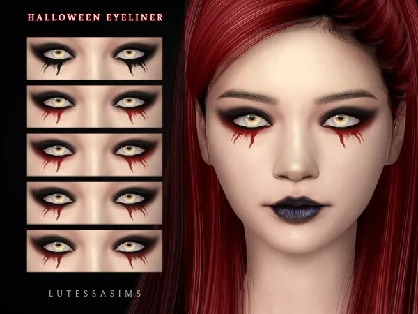 Alpha Halloween Eyeliner by Lutessasims - The Sims 4 Custom Content
