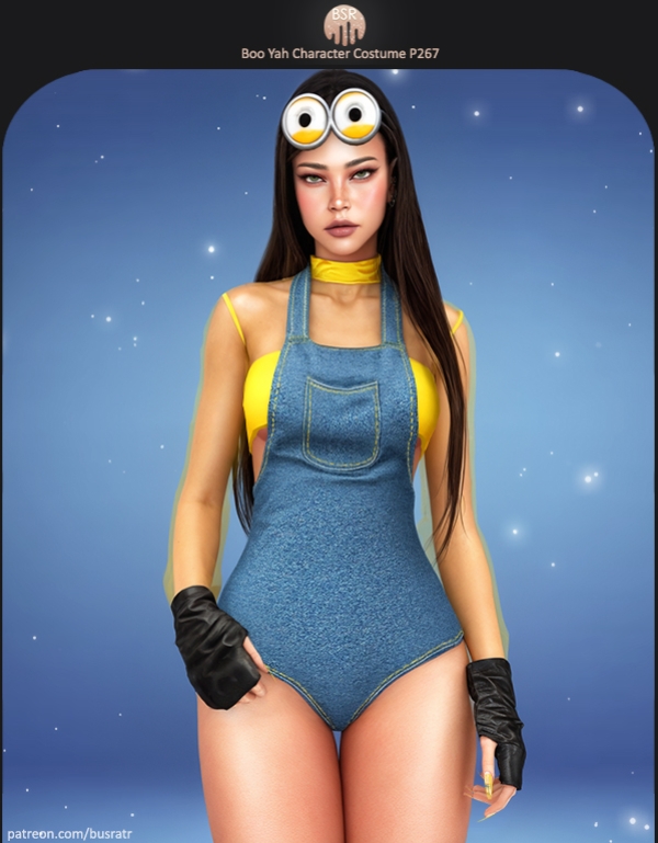 Alpha Halloween GIFT Boo Yah Character Costume by busratr - The Sims 4 Custom Content