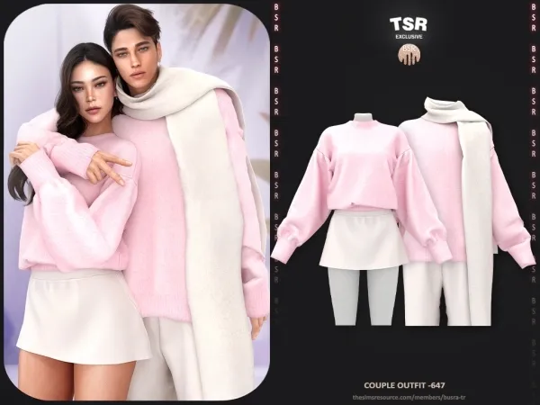 Alpha Couple Oufit 647 BD1639 by busratr - The Sims 4 Custom Content