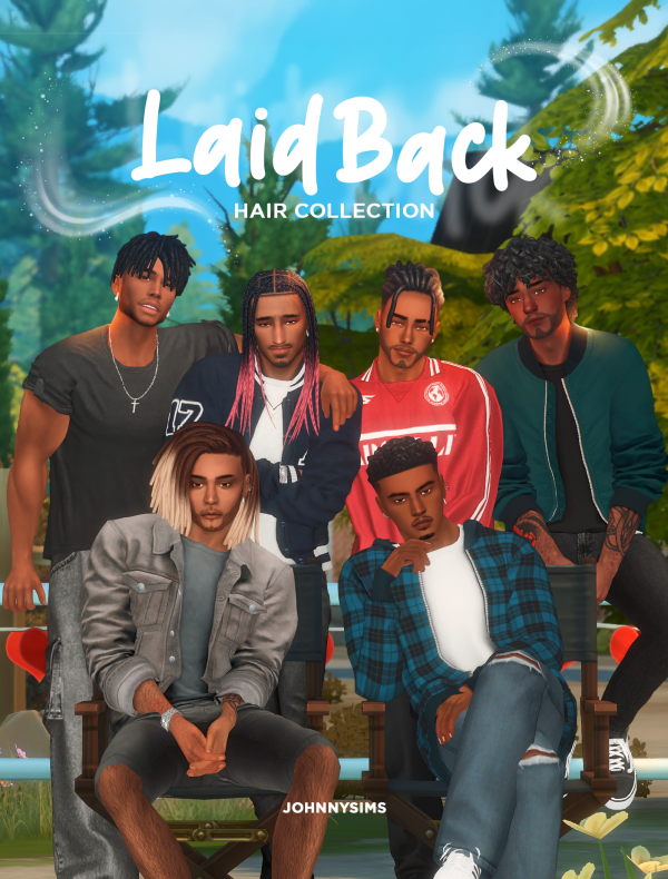 Maxis Match Laid Back Hair Collection by simsfinds - The Sims 4 Custom Content