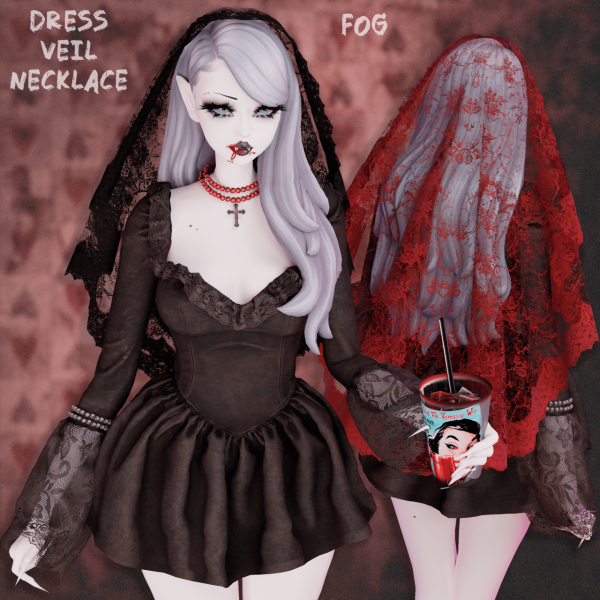 Mix Fog Dress veil and necklace by simsfinds - The Sims 4 Custom Content