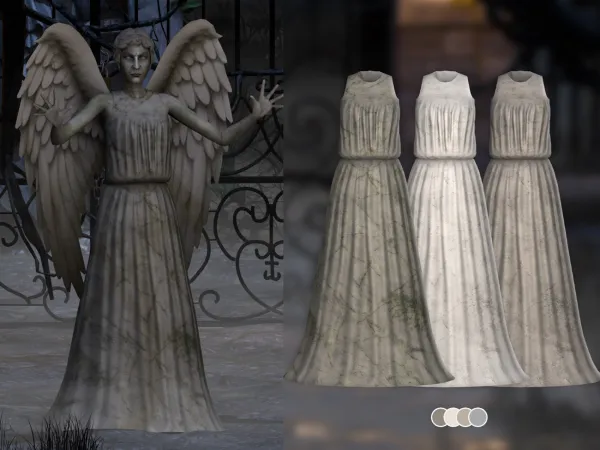 Maxis Match Weeping Angel Marble Dress by modcollective - The Sims 4 Custom Content