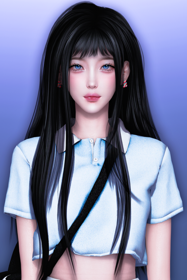 Alpha [JINO] HAIR N43 ver_1 by simsfinds - The Sims 4 Custom Content