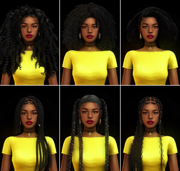 Maxis Match Delilah Hairs by simsfinds - The Sims 4 Custom Content
