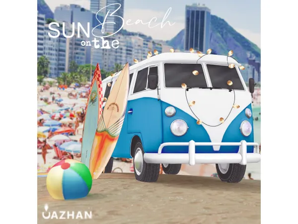Mix [SUN ON THE BEACH] by cazhancc - The Sims 4 Custom Content