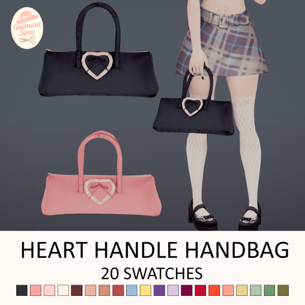 Maxis Match Heart Handle Handbag by simsfinds - The Sims 4 Custom Content