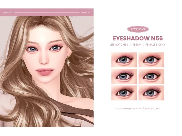 Mix [AlwaysDabi] Eyeshadow N56 by simsfinds - The Sims 4 Custom Content
