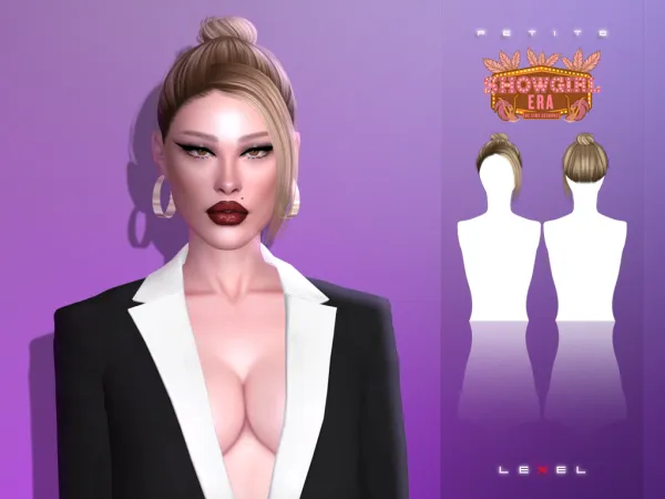 Alpha Petite adult hairstyle by lexel - The Sims 4 Custom Content