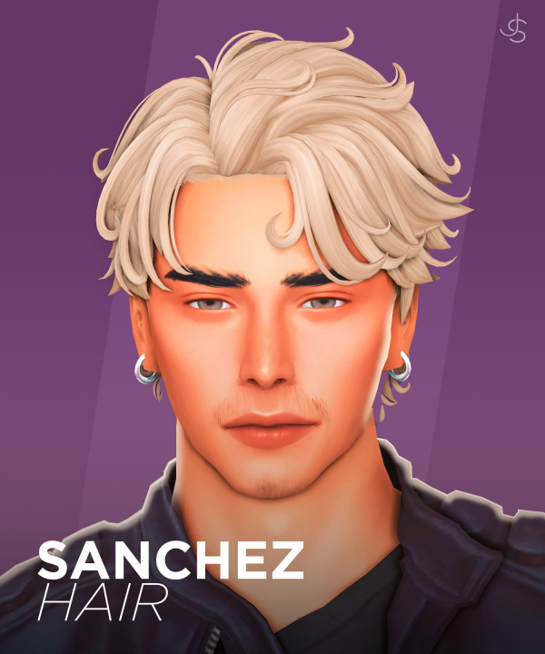 Maxis Match Sanchez Hair by simsfinds - The Sims 4 Custom Content