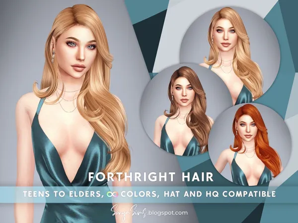 Alpha Forthright Hair [simsfinds] - The Sims 4 Custom Content