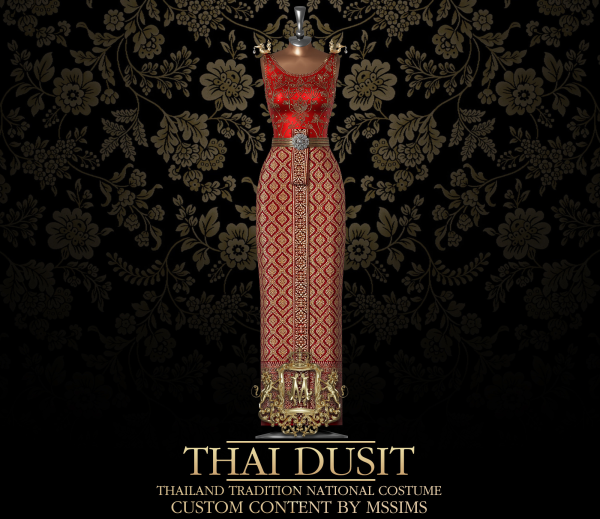 Alpha THAI DUSIT GOLDEN SWAN ACC by simsfinds - The Sims 4 Custom Content