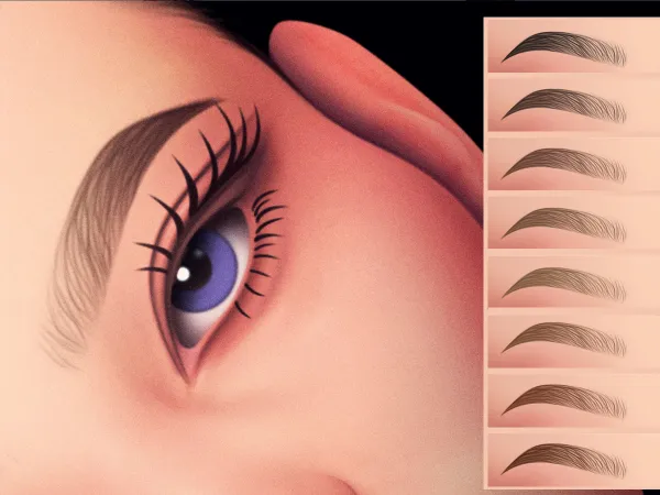 Maxis Match Liora Brows MC14 by modcollective - The Sims 4 Custom Content