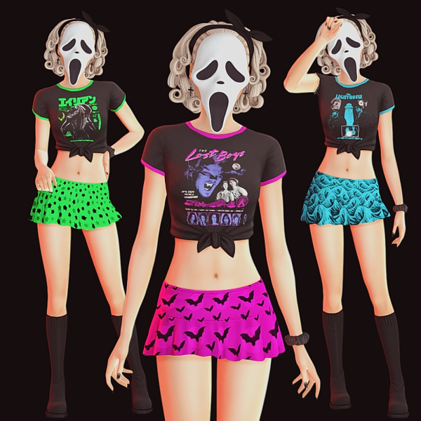 Maxis Match SPOOKSHOW BABY TOP SKIRT by simsfinds - The Sims 4 Custom Content