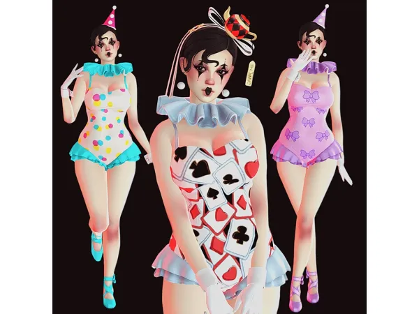 Circus Playsuit Recolor - Outfit & Collar by puppycheesecake