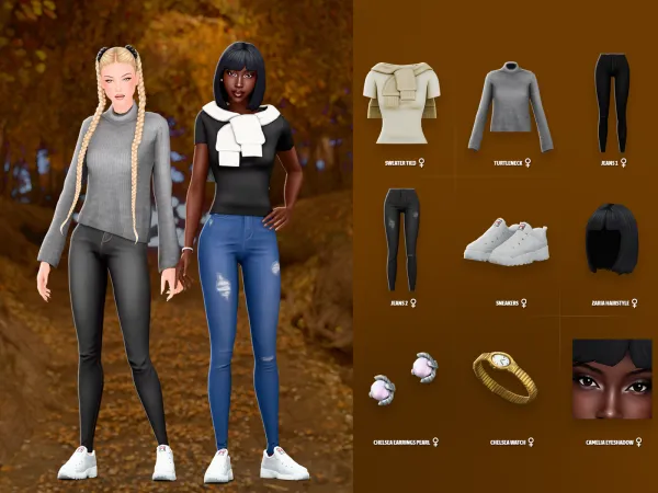 Maxis Match Zaria Lookbook - The Sims 4 Custom Content