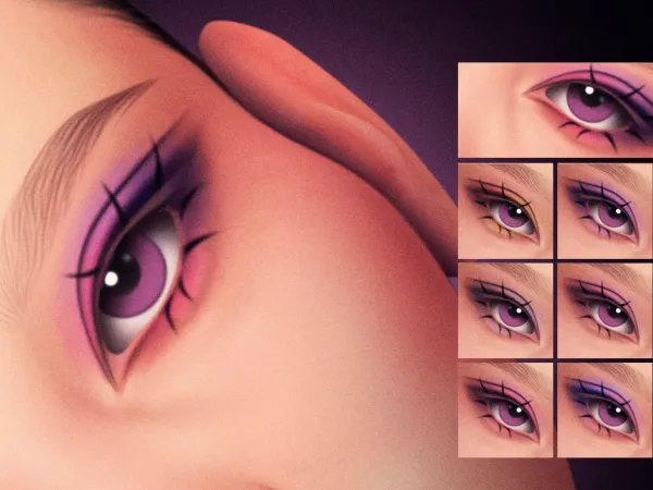 Mix Petal Haze Eyeshadow MC18 V1 by modcollective - The Sims 4 Custom Content