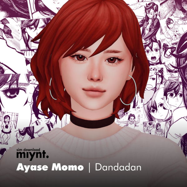 Maxis Match SIM DOWNLOAD AYASE MOMO DANDADAN by simsfinds - The Sims 4 Custom Content