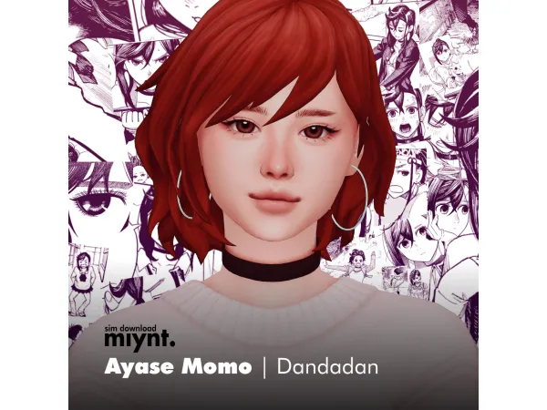 Maxis Match u300cSIM DOWNLOADu300d AYASE MOMO DANDADAN by miynt0012 - The Sims 4 Custom Content