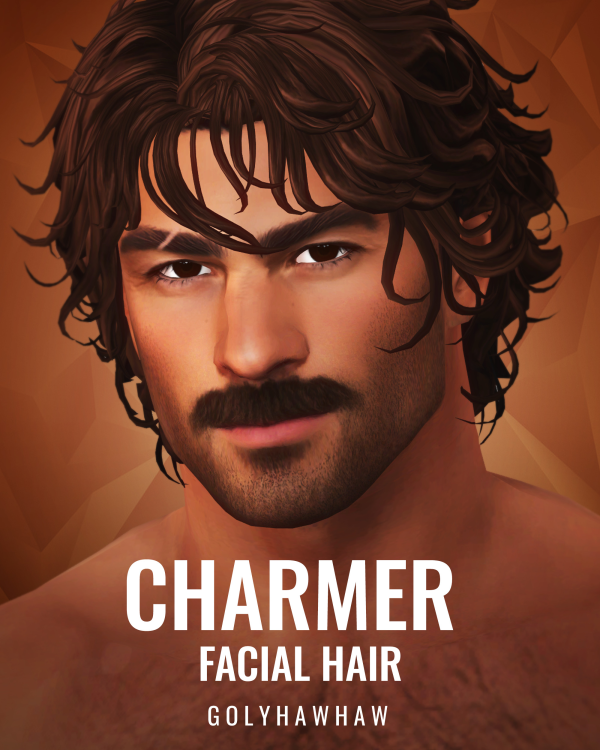 Maxis Match Charmer Facial Hair by simsfinds - The Sims 4 Custom Content