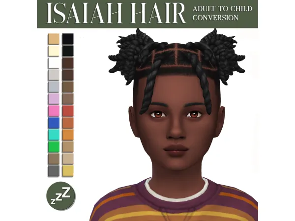 Maxis Match AH00B Hair Conversions pt2 by sleepyz - The Sims 4 Custom Content
