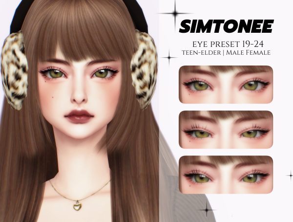 Mix Simtonee Eye Preset 19 21 by simsfinds - The Sims 4 Custom Content