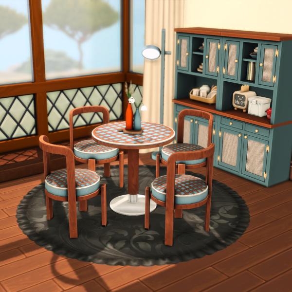 Maxis Match Retro Dining by simsfinds - The Sims 4 Custom Content