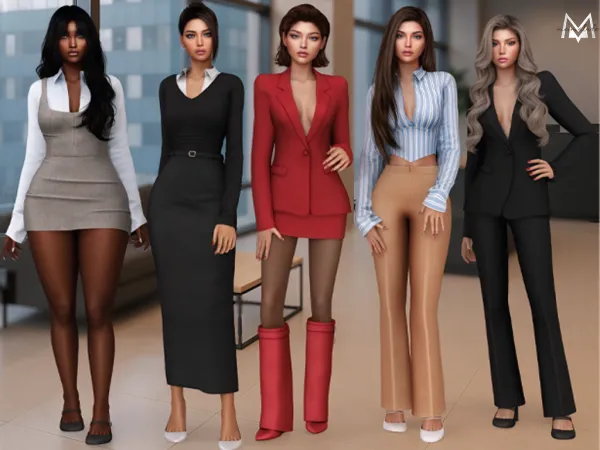 Mix Office Hours Collection by mermalade - The Sims 4 Custom Content