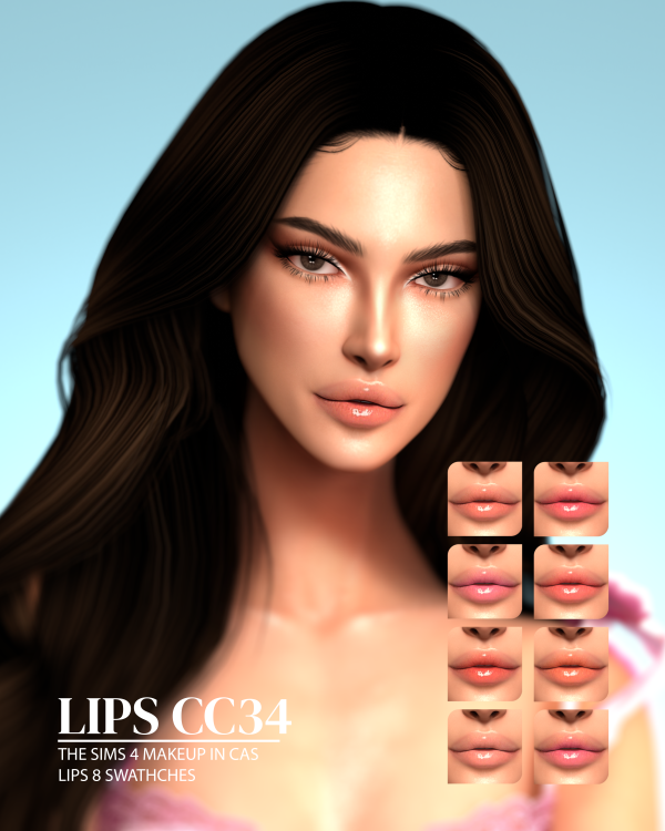 Alpha LEAN LIPS CC34 by simsfinds - The Sims 4 Custom Content