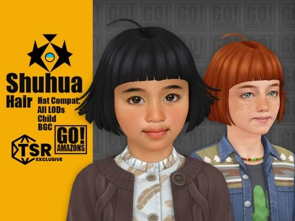 Maxis Match Shuhua Hair - The Sims 4 Custom Content