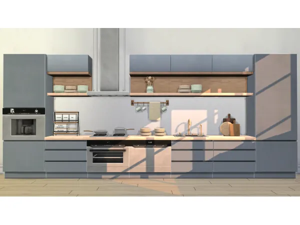 Maxis Match Modern Kitchen Set by comiko - The Sims 4 Custom Content