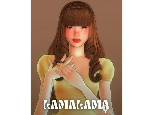 Maxis Match Hair Janel by lamalamalove - The Sims 4 custom content