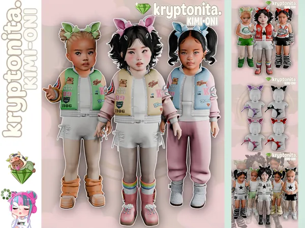 Maxis Match Colegial Toddler by kryptonita - The Sims 4 Custom Content