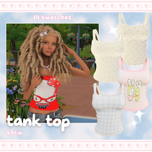 Maxis Match tank top by simsfinds - The Sims 4 Custom Content