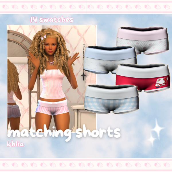 Maxis Match matching shorts by simsfinds - The Sims 4 Custom Content