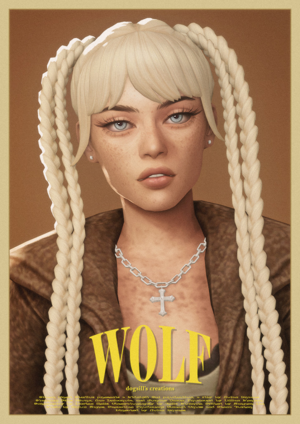 Maxis Match wolf braids by simsfinds - The Sims 4 Custom Content