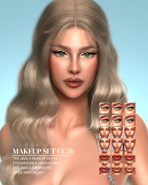 Alpha LEAN MAKEUP SET CC26 by simsfinds - The Sims 4 Custom Content