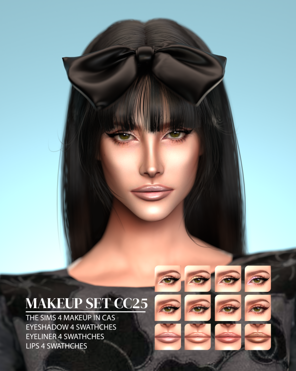 Alpha LEAN MAKEUP SET CC25 by simsfinds - The Sims 4 Custom Content