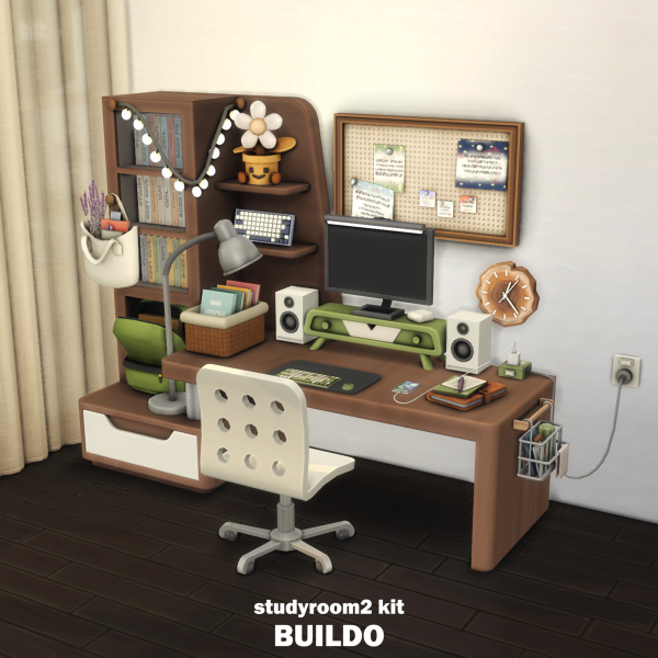 Maxis Match Studyroom2 kit by simsfinds - The Sims 4 Custom Content