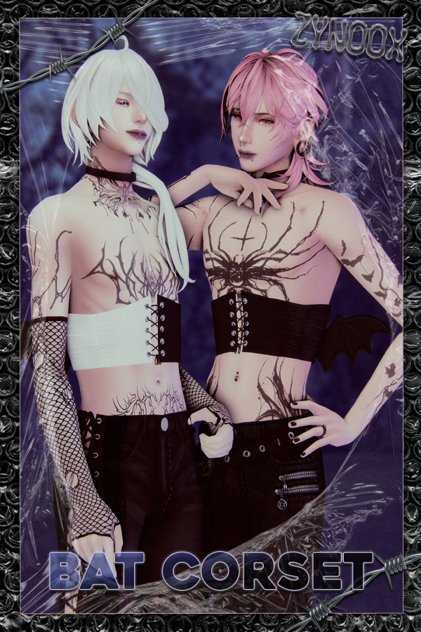 Mix Bat Corset by simsfinds - The Sims 4 Custom Content