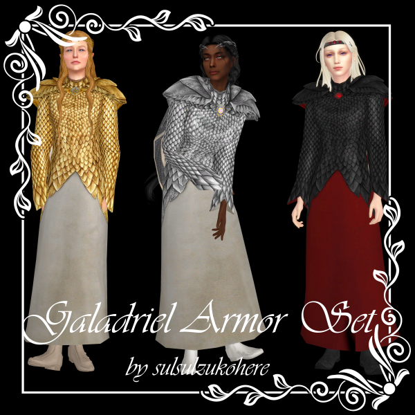 Maxis Match Galadriel Armor Set by sulsulzukohere - The Sims 4 Custom Content