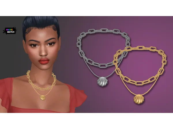 Maxis Match Darcie set necklace by NataliS - The Sims 4 Custom Content