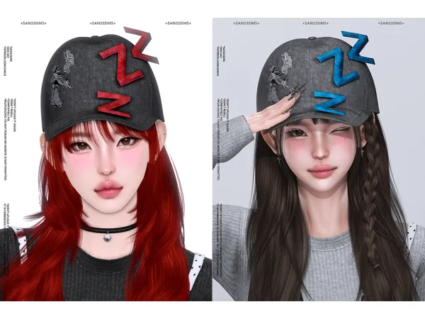 Alpha 333ZZZ HAT by simsfinds - The Sims 4 Custom Content