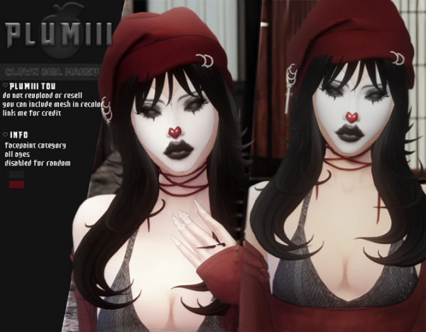 Maxis Match Clown Girl Makeup by simsfinds - The Sims 4 Custom Content