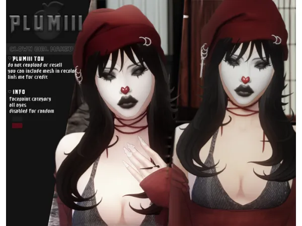 Clown Girl Makeup by Plumiii