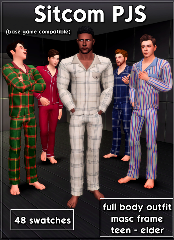 Maxis Match Sitcom Pjs by simsfinds - The Sims 4 Custom Content