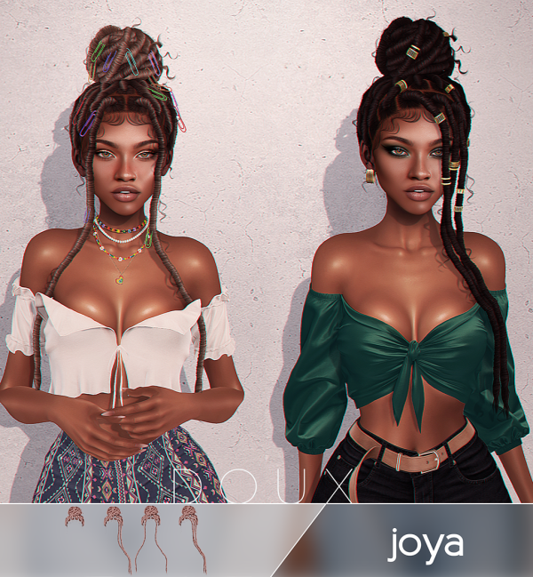 Alpha DOUX Joya Hairstyle by douxhair - The Sims 4 Custom Content