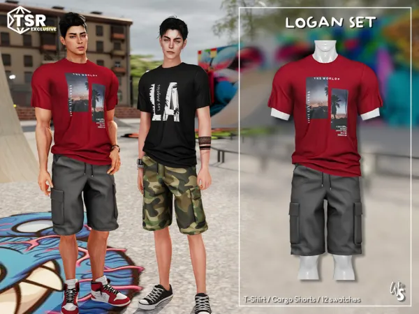 Alpha Logan Clothing Set for men by wisteriasims - The Sims 4 Custom Content