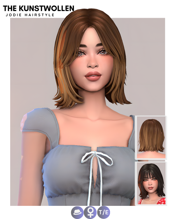 Maxis Match Jodie hair set by simsfinds - The Sims 4 Custom Content