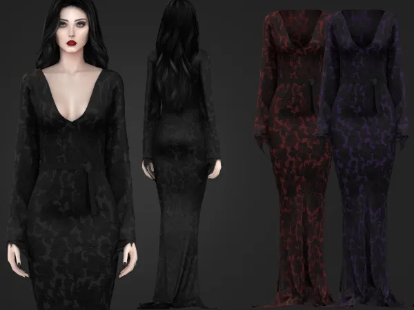 Alpha Mortica Dress - The Sims 4 Custom Content