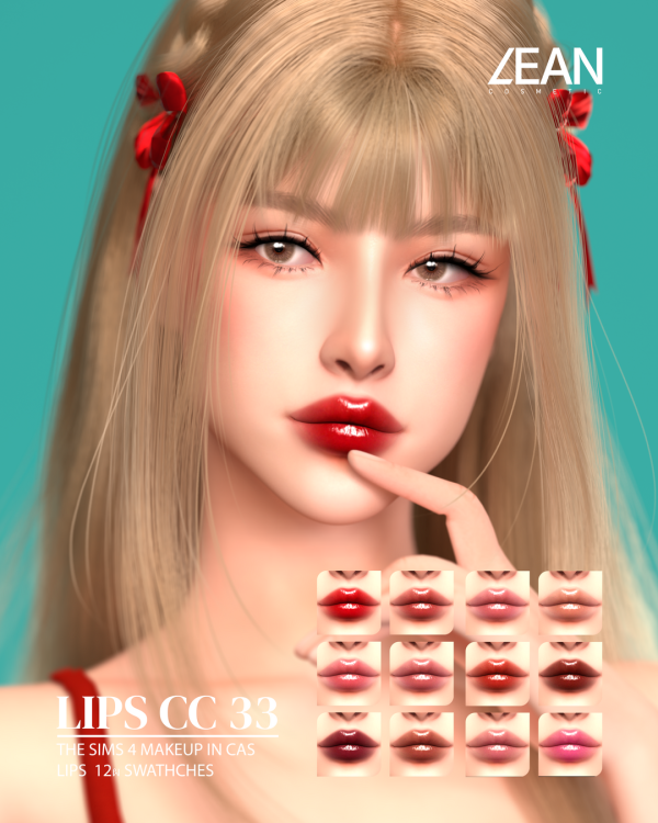 Alpha LEAN LIPS CC33 by simsfinds - The Sims 4 Custom Content